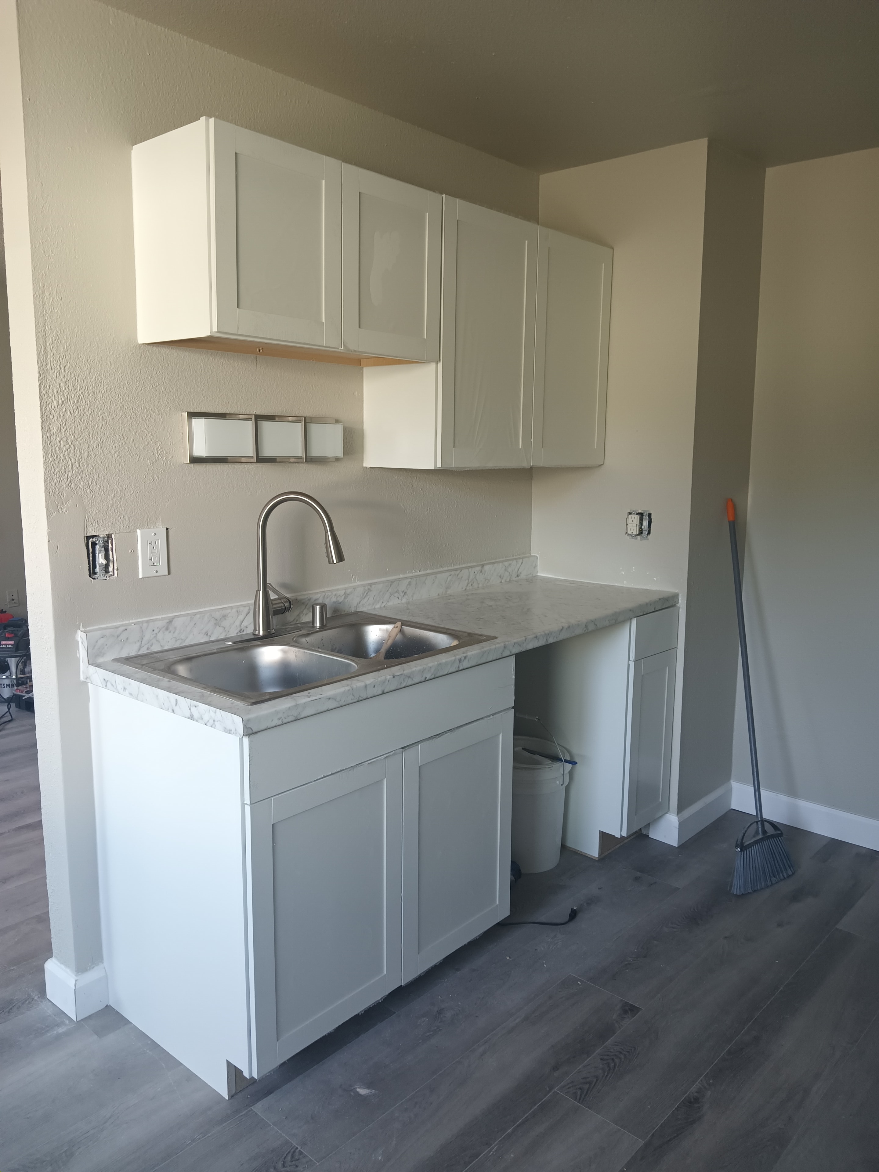 Kitchen cabinet and finish work in progress by 5 Tools